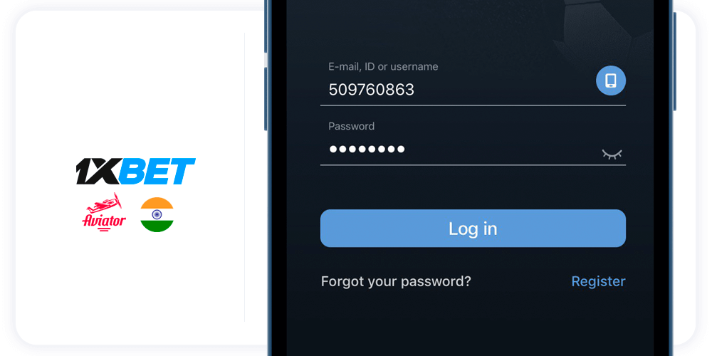 After registration log in to your 1xBet account to start playing Aviator