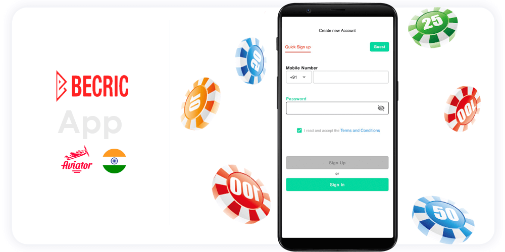 Becric Aviator App Registration Instruction