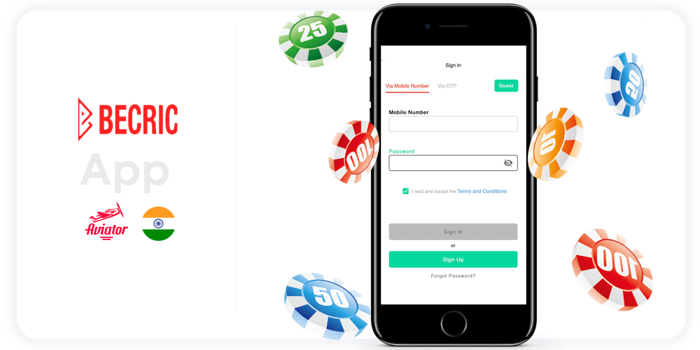 Becric Aviator Mobile App Login Manual