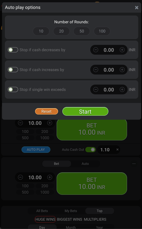 Screenshots of the Aviator Betting Game App 2