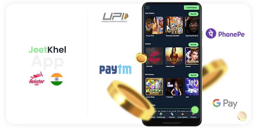 Various payment options are available on the Jeetkhel app for your convenience